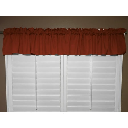 Solid Poplin Window Valance 58 Quot Wide Copper Rust Walmart Com Walmart Com