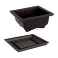 thumbnail image 2 of Training Pots with Tray Outside Vintage Plant Container Bonsai Plants Pot Portable Flowerpots for Floor Desktop Yard Living Room Garden Square Shallow L, 2 of 7