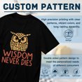 thumbnail image 5 of T Shirt for Men, Wisdom Never Dies, Owl Print, Vintage Graphic Tees Men, 23930930,S, 5 of 8