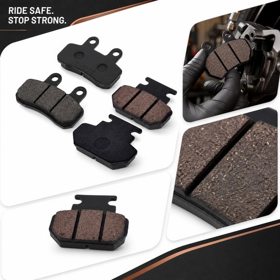 Off Road Electric Dirt Bike Brake Kit, Dirt Bike Parts Brake Replacement, Mini Dirt Bike Heavy Duty Brake Pads, Replacement Part for Mini Bike Brake System, Complete 2 Front + 2