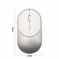 thumbnail image 3 of Matoen Wireless Mouse, Slim Silent Mouse 2.4G Portable Mobile Office Mouse with USB Receiver, 3 Adjustable DPI Levels for Notebook, PC, Laptop(Silver), 3 of 7