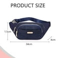 thumbnail image 2 of Riñonera deportiva ligera para hombre y mujer, para correr, hacer senderismo y viajar, color azul marino, 2 of 6