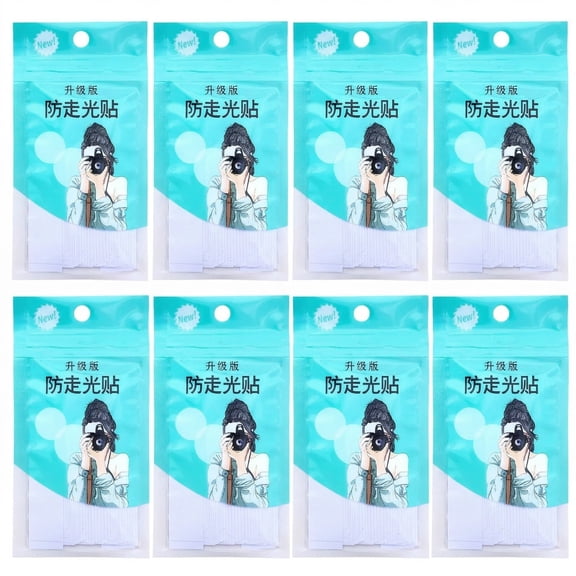 ROSEXIXI 288 pcs Invisible Anti-Exposure Stickers, Clear Waterproof Double-Sided Tape for Clothing (0.71x3.35in, Residue-Free)