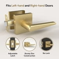 thumbnail image 3 of Mega Handles | Schein Passage Lever | Satin Brass, 3 of 3