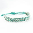 thumbnail image 3 of Howard's Zoraya Two-Tone Turquoise Beaded Adjustable Bracelet for Women, 3 of 3