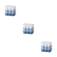thumbnail image 3 of Wosthever Pack of 3 Ice Cubes Molds Reusable Icing Refrigerator 6-grid Supply Kitchen Homemade Leakproof with DIY Lid Club Mould Type1 NO1, 3 of 6