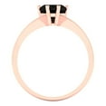 thumbnail image 4 of 1 ct Heart Cut Natural Onyx Solitaire 18K Rose Gold Womens Engagement Ring, 4 of 5