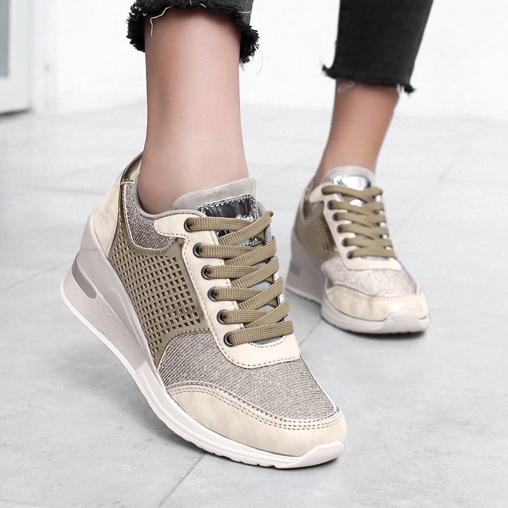 comfortable wedge sneakers