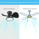 thumbnail image 4 of Ocioc - Ventilador de techo silencioso con luz LED, control remoto de gran volumen de aire de 22 pulgadas para cocina, dormitorio, comedor, patio, 4 of 5