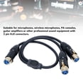 thumbnail image 4 of Divisor de cable xlr, divisor de cable de 2 xlr a xlr y conectores de Oro Chapados de Oro para amplificadores de guitarra, 4 of 7