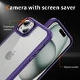 thumbnail image 3 of for iPhone 15 Clear Case, [Anti-Yellowing] [Military-Grade Drop Protection] Transparent Slim Lightweight Anti-Scratch Phone Case for iPhone 15 Shockproof Bumper Cover, Purple, 3 of 7