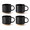 Black-15 Ounces, variant on Black 15 Ounces Stackable Ceramic Coffee Mugs Set of 4 for Latte Cappuccino Cocoa