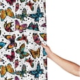 thumbnail image 3 of Shower Curtain, cute butterfly A Waterproof Fabric Plastic Shower Curtain, Drying Fast Bathroom Curtain with 9 Buttonholes, Ruffle Shower Curtain 60x72in, 3 of 8