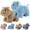 Blue+Brown, variant on Shaggy Dog Hand Towel, Chenille Fuzzy Hanging Hand Towel for Bathroom Kitchen Sink, Absorbent Soft Microfiber Puppy Shape Drying Cloth for Washstand Home Decor Gift