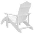 thumbnail image 3 of vidaXL Garden Adirondack Chair with Footstool HDPE White, 3 of 5