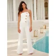 thumbnail image 2 of Leosoxs Monos elegantes con hombros descubiertos, sin tirantes, irregulares, para niña, monos ajustados para mujer, ropa de discoteca de una pieza, 2 of 4