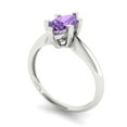 thumbnail image 2 of Clara Pucci 14K White Gold Solid Gold Alexandrite Solitaire Anniversary Ring for Women - 1 cttw Marquise Cut, 2 of 7