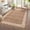 Khaki Brown, variant on Modern Washable Area Rug 5x7ft with Anti-Slip Backing, Soft Low Pile & Foldable Design for Living Room, Bedroom, Office