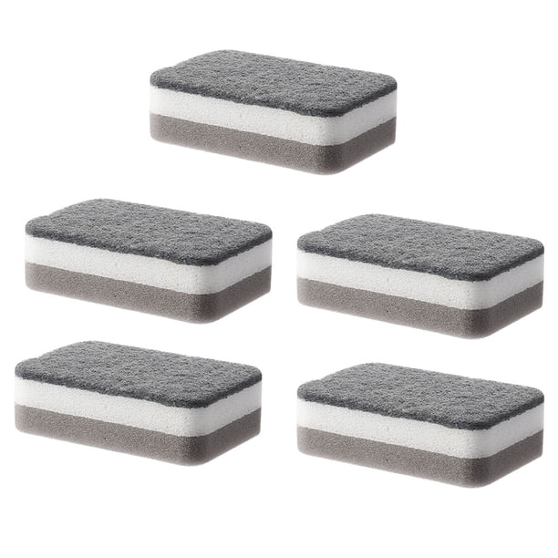 Advancent Cepillo de esponja de 5 piezas, estropajos de doble cara, vasos de vidrio antiarañazos, ollas, esponja de limpieza, de platos, fregadores Suministros de limpieza para el hogar No.02 Advancent HA007701-02