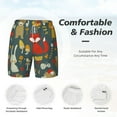 thumbnail image 5 of Balery Cute Animal Forest Mens Swim Trunks Swim Shorts for Men Quick Dry Inseam Beach Shorts with Compression Liner Pocket-Medium, 5 of 9