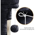 thumbnail image 5 of ZOPan Cat Tree with Extra Large Plush Perch, Soft Cat Condo & Sisal-Covered Scratching Posts for Large Cats, Kittens Cats, 23.5 Inches, Black, 5 of 10