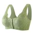 thumbnail image 2 of Front Closure Bras For Women Seamless Bras For Women No Underwire Womens Sports Bras Push Up V Neck Wireless Bralettes With Soft Support Full Coverage Floral Everyday T Shirt Bras Green,XXXL, 2 of 7