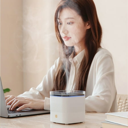 

RGB Home Aromatherapy Humidifier USB Dual Spray Desktop Humidifier LED Warm Lights for Car Office Bedroom&Living Room