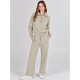 thumbnail image 3 of ORUYROP Women 2 Piece Outfits Sweatsuit Set 2023 Fall Oversized Half Zip Sweatshirt Wide Leg Sweatpant Lounge Set Tracksuit, 3 of 7