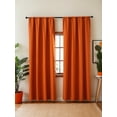 thumbnail image 2 of Nvzi Light Blocking Curtains 132*220CM - 1 slice Orange UV Blocking Drapes, Polyester Window Curtains for Privacy, Thermal Insulated Curtains & for Bedroom Living Room Decor, 2 of 4