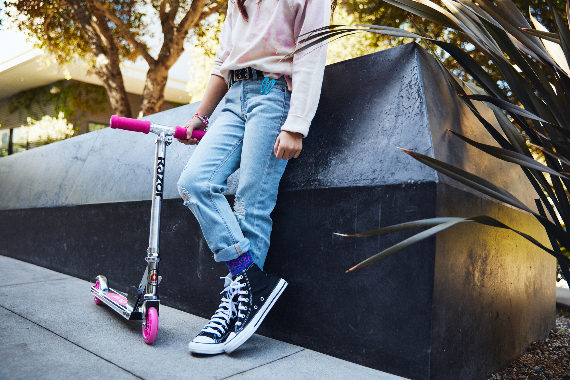 Razor A Kick Scooter for Kids - Pink, Lightweight, Foldable, Aluminum Frame, for Child Ages 5+ - image 3 of 9