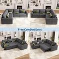 thumbnail image 6 of Sectional Sleeper Sofa with Pull Out Bed, Corduroy Modular Sectional Sofa L Shaped 5 Seat Couch with Pull Out Couch and Storage Seat, Convertible Sectional Couches for Living Room, 6 of 8