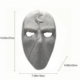 thumbnail image 2 of Figura de película Caballero con cubierta facial de látex suave, tocado de caballero para cosplay, accesorios de disfraz para fiesta, 2 of 8