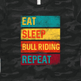 thumbnail image 4 of Inktastic Bull Riding Rodeo Eat Sleep Bull Riding Repeat Women's T-Shirt, 4 of 5