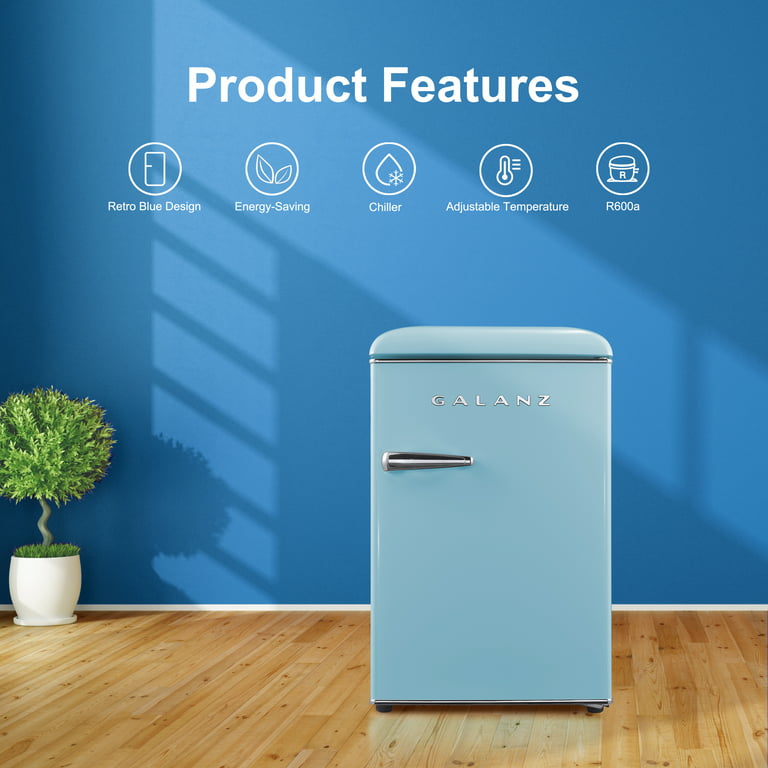Bodare Retro Mini Fridge with Freezer: 3.2 Cu.Ft Mini Refrigerator with 2  Doors - Small Refrigerator Energy-Saving Compact Refrigerator - Small  Fridge