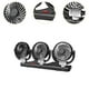 thumbnail image 2 of Ventilador de autos Ventilador de automóviles tres cabezas portátiles versátiles de circulación de aire velocidades ajustables para camión de, 2 of 8