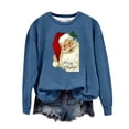 thumbnail image 4 of EGNMCR Chandail en Molleton de Noël pour Femmes Col Rond Manches Longues Mode Imprimé Sans Capuche, 4 of 4