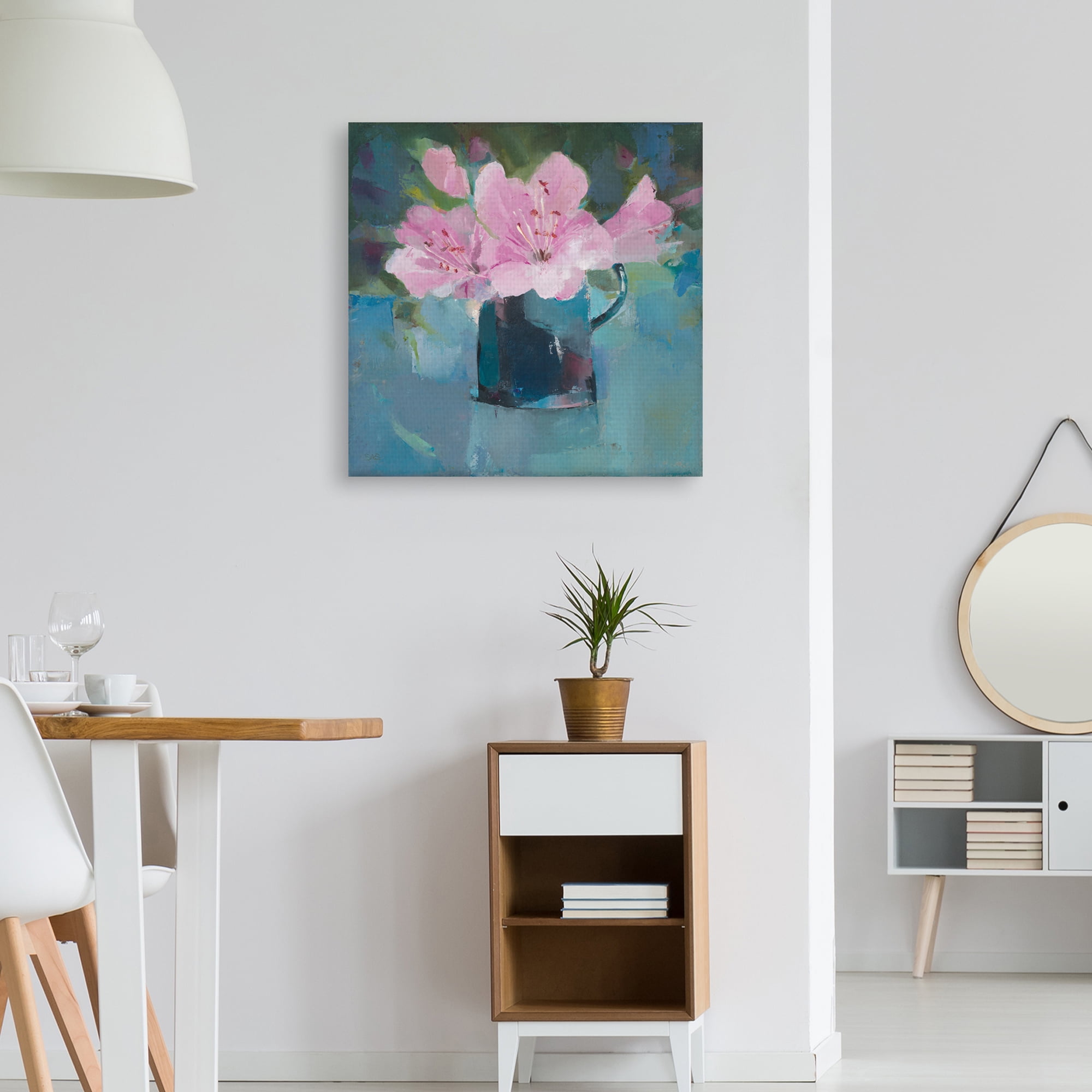Pink Azalea by Sarah Simpson Canvas Art Print