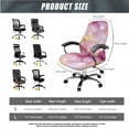 thumbnail image 5 of HELLHERO Marble Star Print Office Chair Cover Set, Computer Chair Cover with Armrest Covers, Breathable Office Cushion Backrest Covers for Rotating Chairs, Pink, 5 of 6