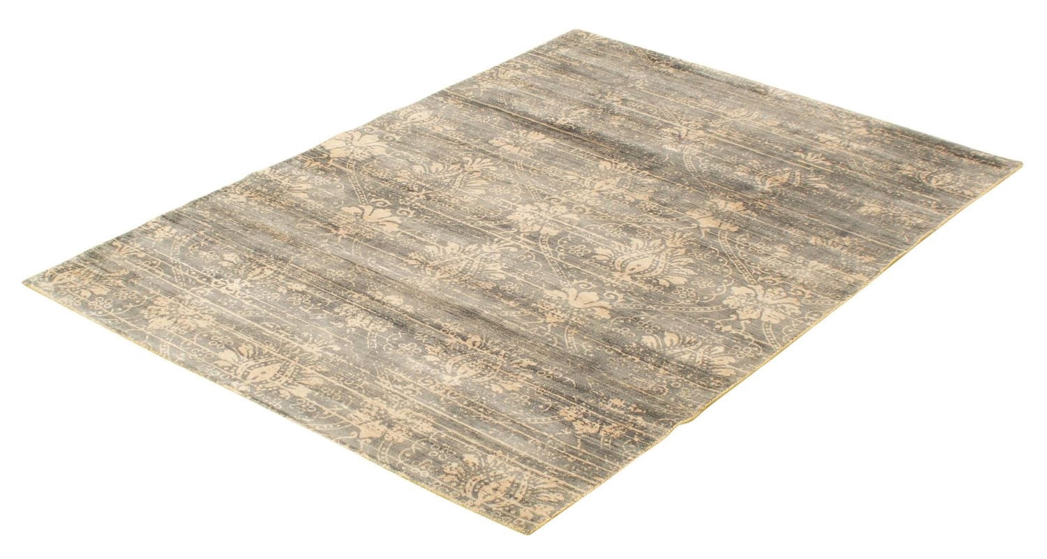 ECARPETGALLERY 5'0" x 7'4"  Transitional Galleria Hand Loomed Area Rug for Living Room, Dining Room and Bedroom in Grey