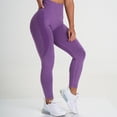 thumbnail image 4 of ZHAOCHENG Leggings sin costuras para mujer, cintura alta, entrenamiento, gimnasio, contorno de sonrisa, pantalones de Yoga, medias, azul marino, 4 of 5