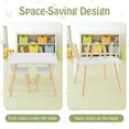 thumbnail image 4 of Gymax 3 Pieces Kids Table & Chairs Set Children Wooden Furniture Set w/Solid Wood Legs, 4 of 10