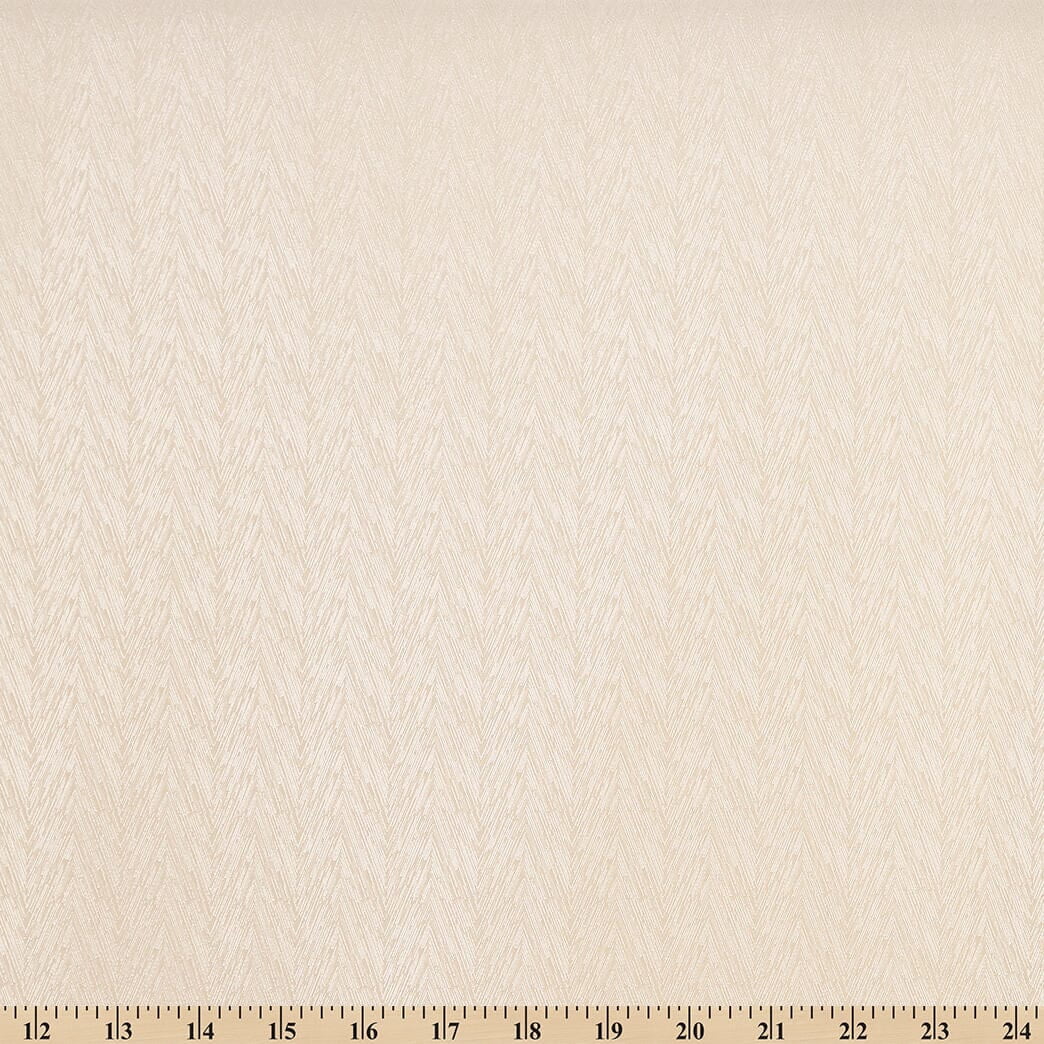 Striped Herringbone Shiny Polyester Stretch Lightweight Satin Jacquard Fabric By The Yard - For Sewing Apparel, Accessories, & Home Décor - Beige (1 Yard)