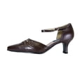 thumbnail image 3 of PEERAGE Xena Women's Wide Width Leather Dress Pumps BROWN 10, 3 of 6