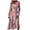 Pink, variant on Pisexur Womens Fall Dresses Fashion V Neck Maxi Dress Floral Print Long Sleeve Dress Pleated Tunic Cocktail Dress Casual Flowy Zip Back Formal Homecoming Dresses