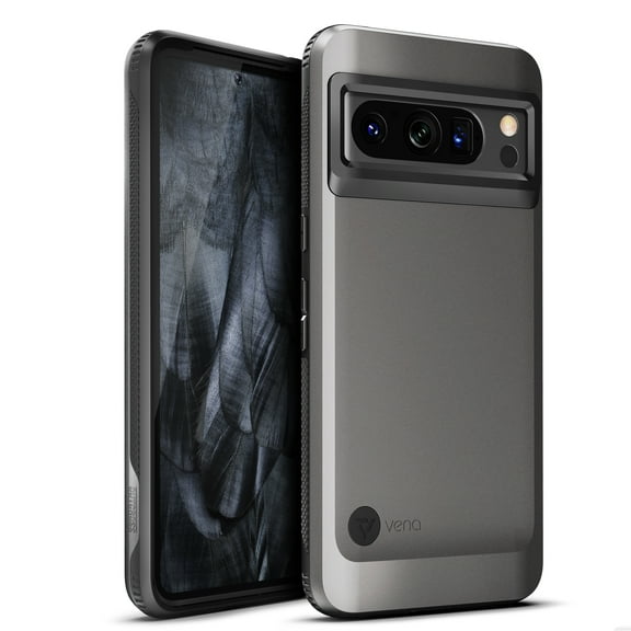 VENA Outcross for Google Pixel 8 Pro Case (2023) Case, Military Grade Drop Protection, Dual Layer Shockproof Protective Phone Case - Graphite Gray/Black