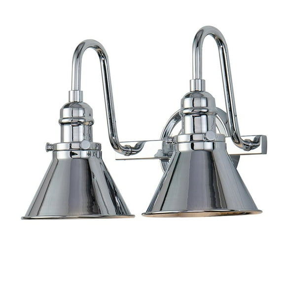 Lucas McKearn Provence 2-light Metal Bath Vanity Light in Polished Chrome
