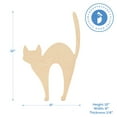 thumbnail image 5 of Spooky Cat Wooden Cutout 12 x 8 Inches, 1 Unfinished Birch Wood Animal Cutout for Halloween Decor and DIY Crafts, by Woodpeckers, 5 of 7
