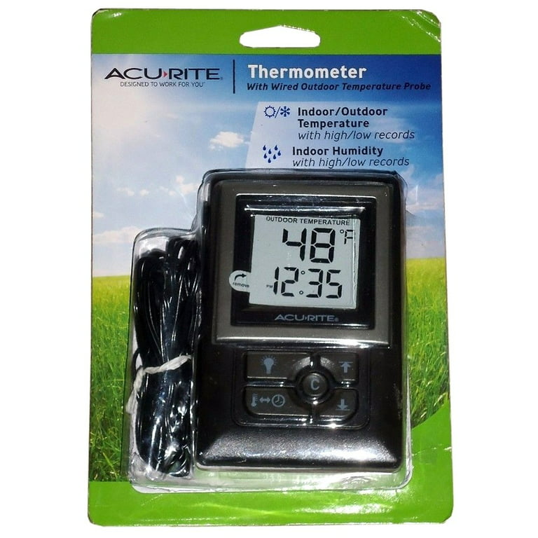Acurite 2-3/4 W x 3-1/8 H Plastic Digital Indoor & Outdoor Thermometer -  Town Hardware & General Store