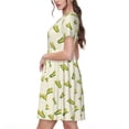 thumbnail image 2 of Vsdgher Robes Midi Maxi Décontractées Été 2025 pour Femmes Manches Courtes Légères Col Rond Robe de Plage, 2 of 6