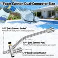 thumbnail image 6 of 2-in-1 High-Pressure Car Washer Nozzle Accessories, Leak-Proof Quick Connector with Smooth Switch Valve, Foam Cannon & Spray Gun Adapter, 1/4 Inch Quick Connect Pressure Washer Attachment, 6 of 6